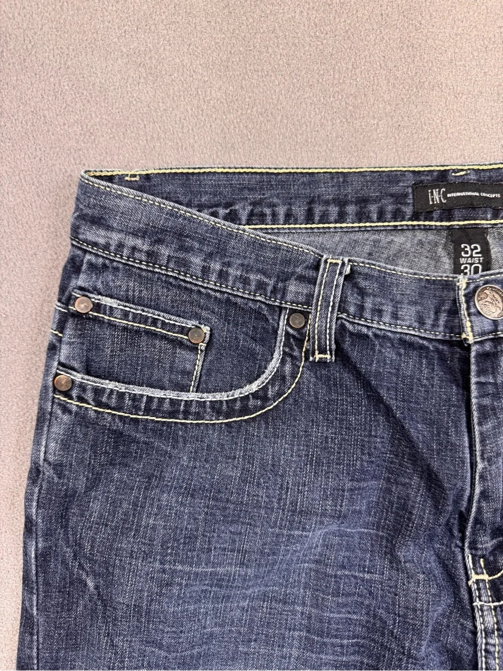 INC International Concepts Amsterdam Jeans Regular Fit, Relaxed Straight 32x30